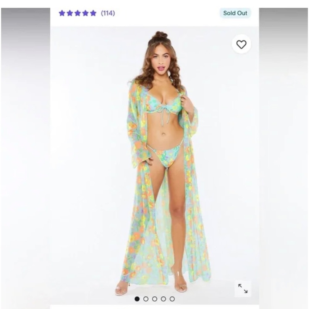 Free Spirit Floral Full-Length Robe - Picture 5 of 6